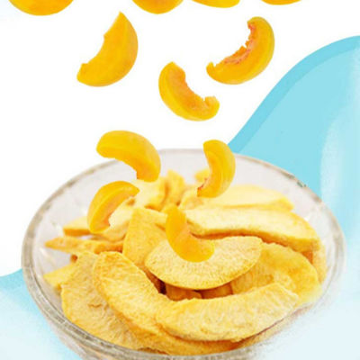 Giá tốt. Chọn tôi! Trái cây chiên chân không ít chất béo Crisp Healthy Hot Sale Vàng đào Chips Đồ ăn nhẹ trực tuyến